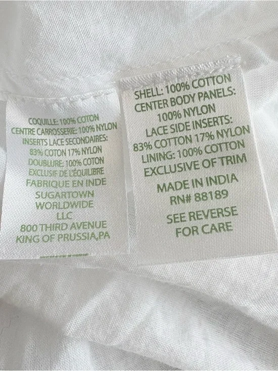 Lilly Pulitzer Ginny Shift Dress White XS Sleeveless Lace Cotton Embroidered - Picture 11 of 15